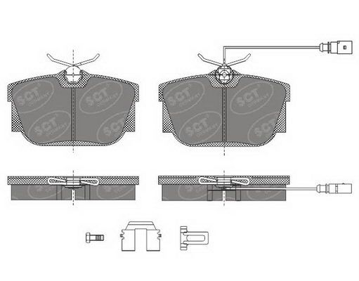 SCT GERMANY Комплект тормозных колодок, дисковый тормоз SP 484 PR